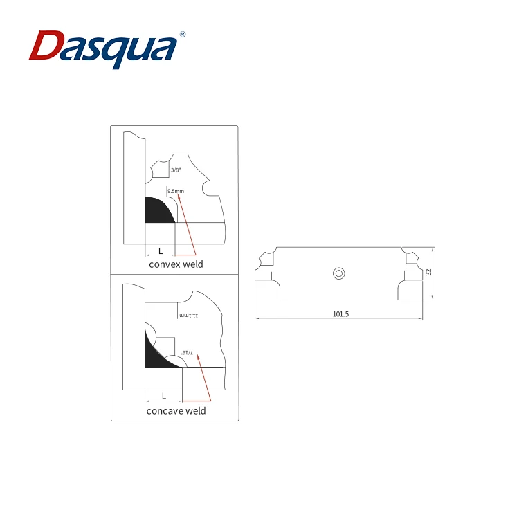 High Precision 6 Blades Metric Welding Fillet Gauge Weld Measurement Gauge