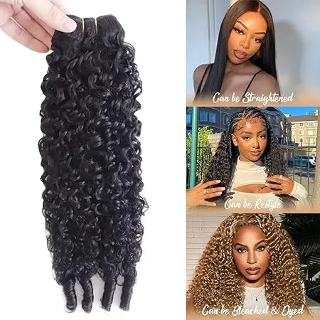 Sleek BURMESE CURLY Human Hair Bundles For Women 30 Inch Natural Black Single  Burmes Curl Human Hair Bundles