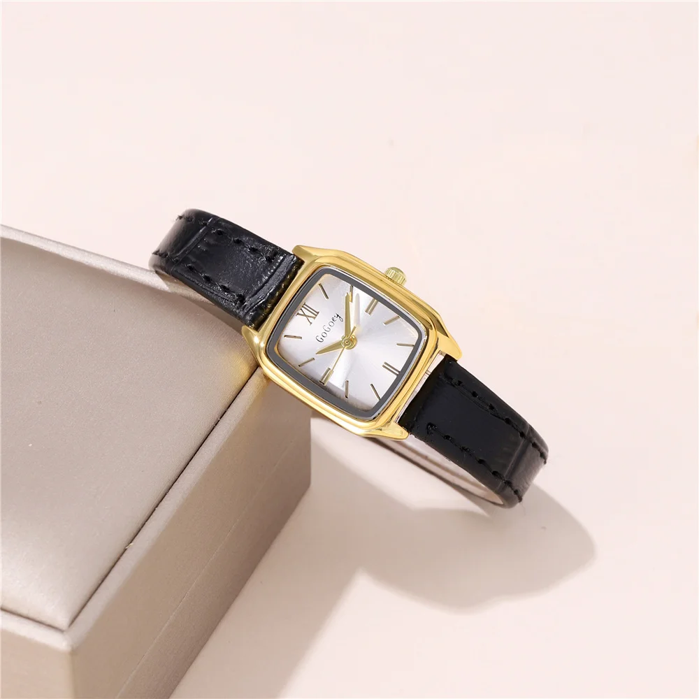 fashion pu leather quartz women ladies casual watch