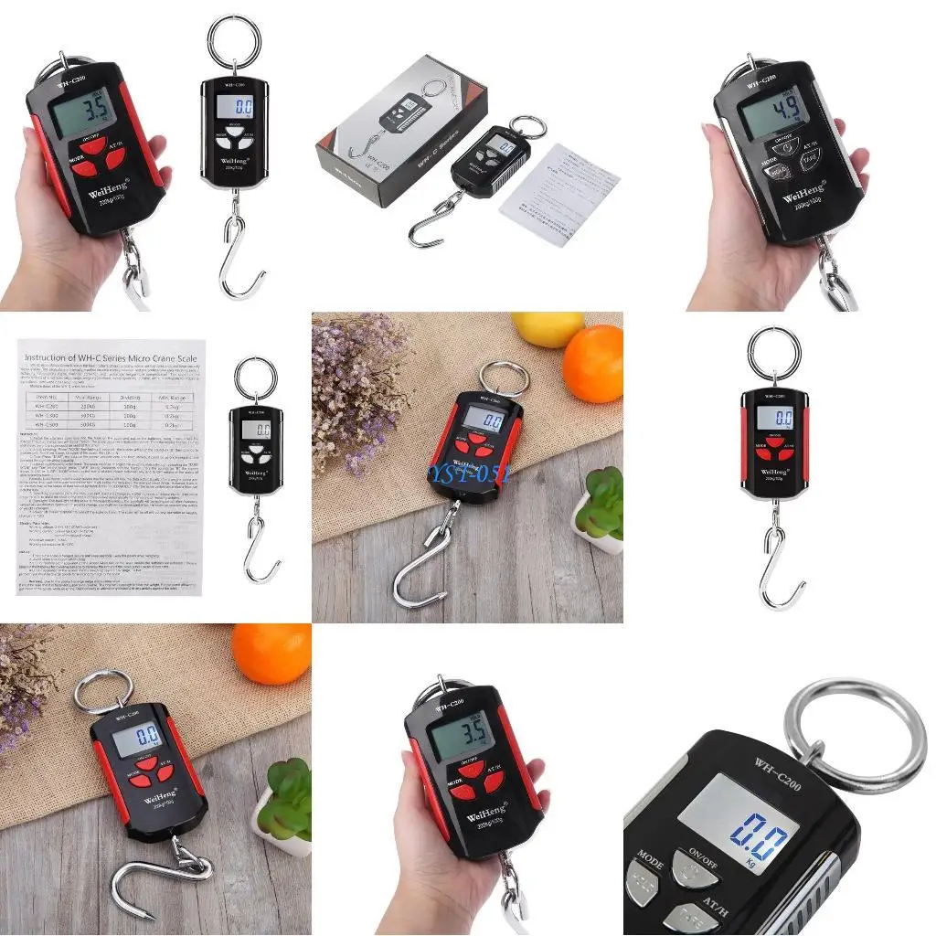

E15A Crane Scale Mini Electronic Digital Scale Heavy Duty Hanging Scale 200 kg/400