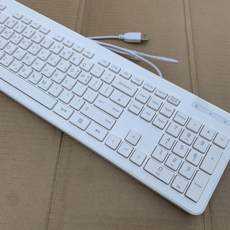 

Корейская раскладка USB-проводная клавиатура для клавиатуры ноутбука LG, белый модный стиль