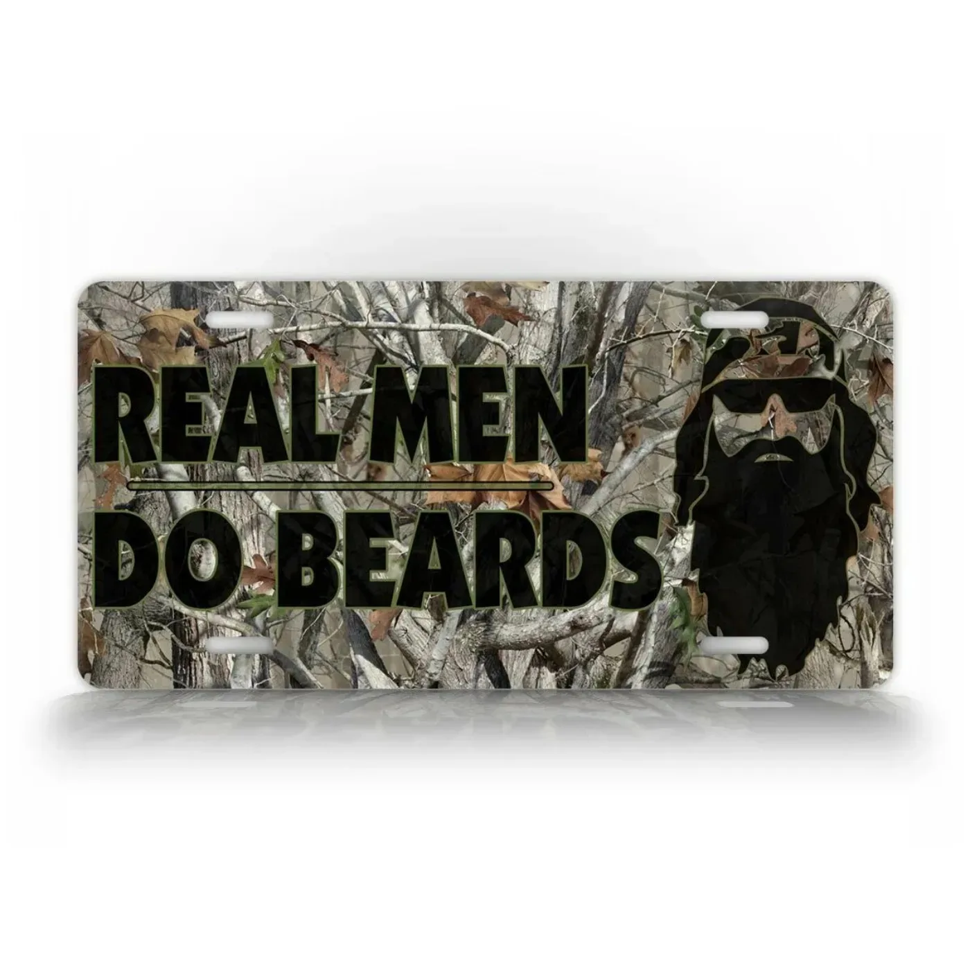 1pc 2D Flat Funny Beard Camo Metal Plaque Custom Vintage Wall Hanging Ornament Man Cave Garage Indoor Outdoor Gift For Beard Lov