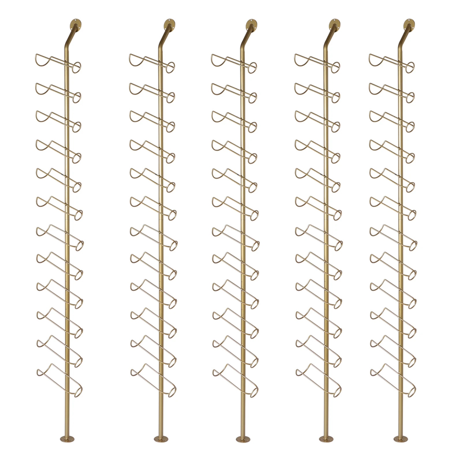 

Настенная винная стойка на 5 секций для 60 бутылок, органайзер для хранения вина для кухни, кладовой, столовой, бара