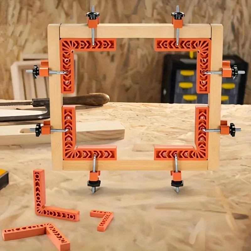 90 درجة البلاستيك L تحديد المشبك حامل النجارة بمناسبة حاكم أدوات مساعد الموضع المربعات الزاوية اليمنى حاكم قابلة لإعادة الاستخدام #2