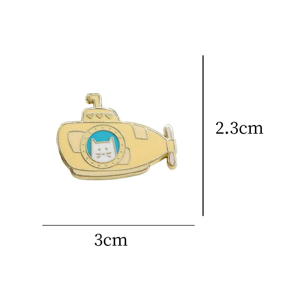 Chat animal broche drôle chat avion volant mignon animal de compagnie chaton collier broche accessoires alliage badge