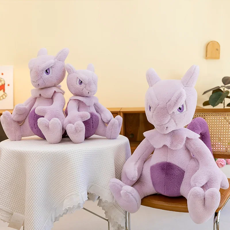 30-80cm Pokemon Mewtwo Plush Toys Anime Doll Cute Pillow Cartoon Pokémon Plushie Stuffed Mew Birthday Gift for Kids Christmas