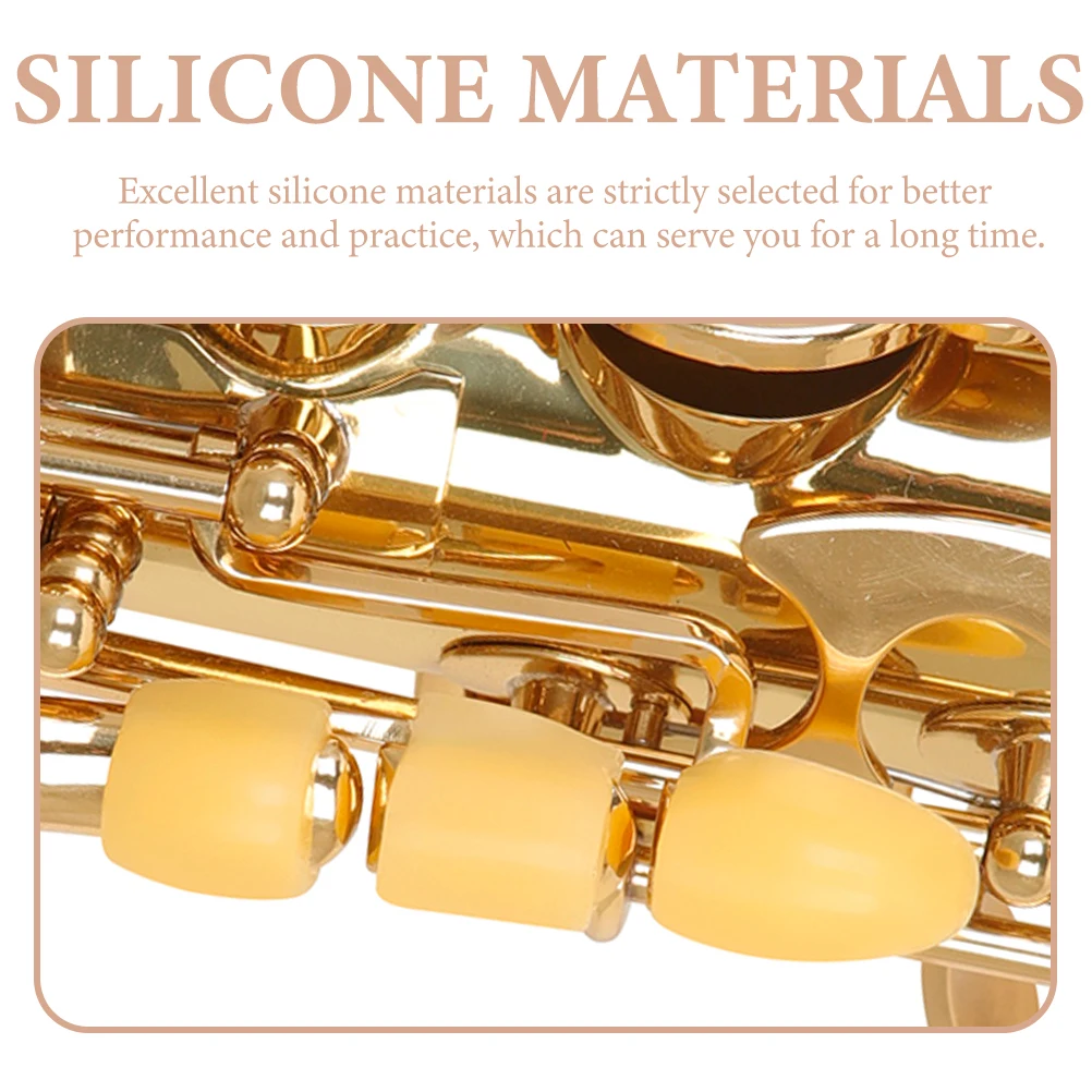 

6pcs Silicone Sax Side Key Pads Heightening Risers For Saxophone Accessories Wind Instruments Replacement Parts Durable Easy