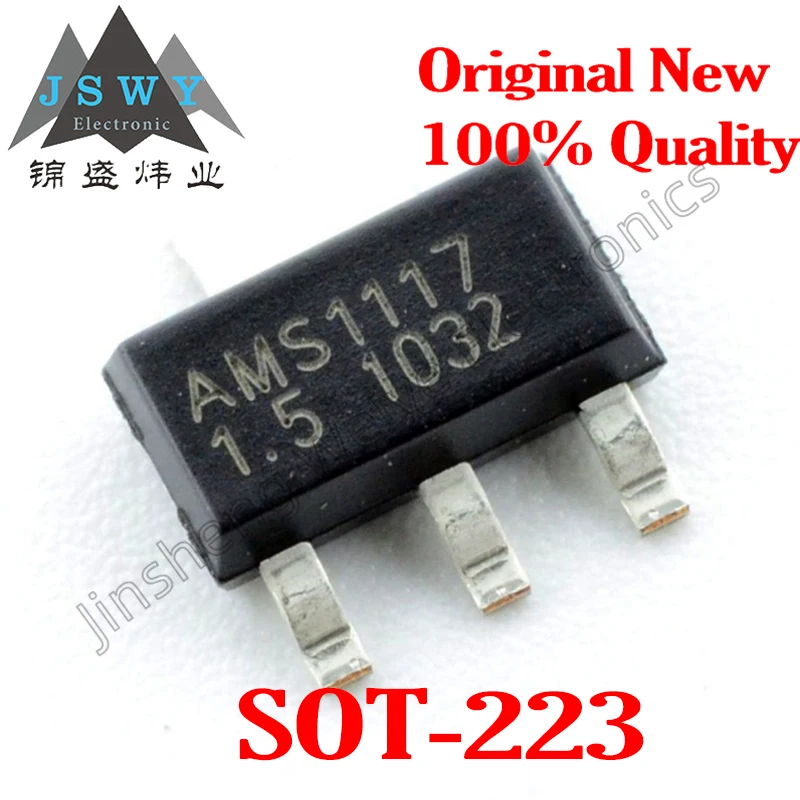 

(50/200PCS) AMS1117-1.5 AMS1117 Original SOT-223 1.5V 1A Low Dropout Linear Voltage Regulator In Stock Ships Fast!
