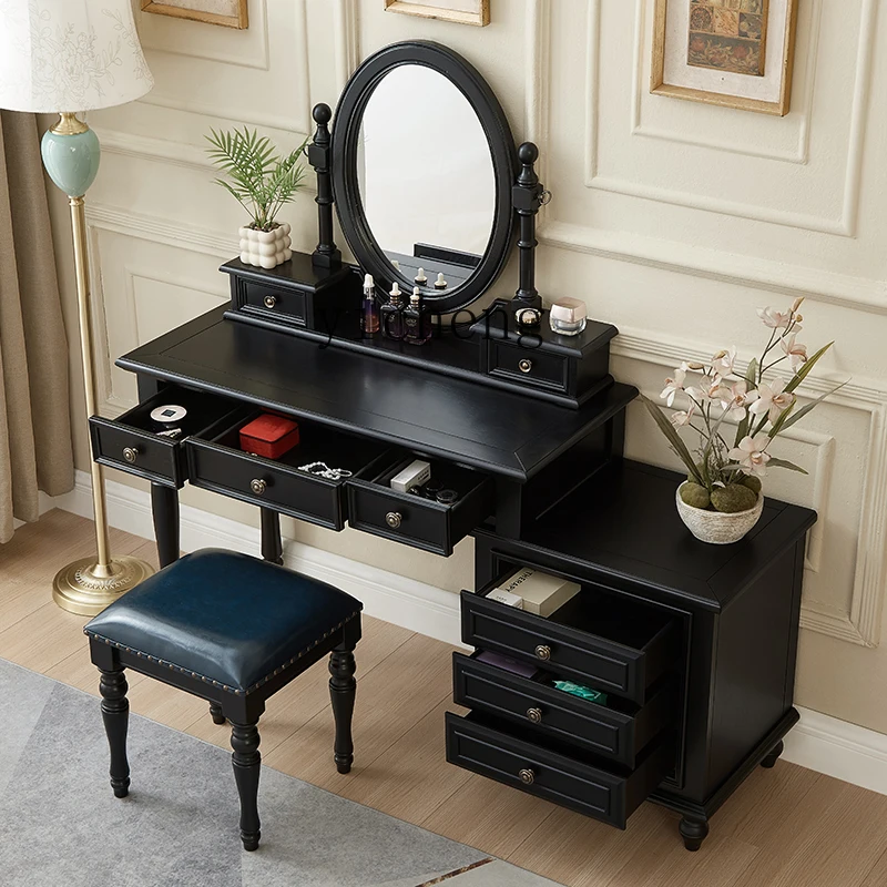 طاولة تزيين TWR، طاولة مكياج لغرفة النوم، خزانة تخزين، طاولة مكياج متكاملة #3