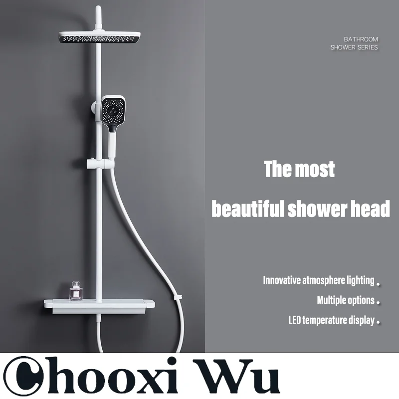 Chooxiwu-juego de accesorios de baño para mejorar el hogar, conjunto completo de cabezal de ducha, decoración de baño, calentador de agua