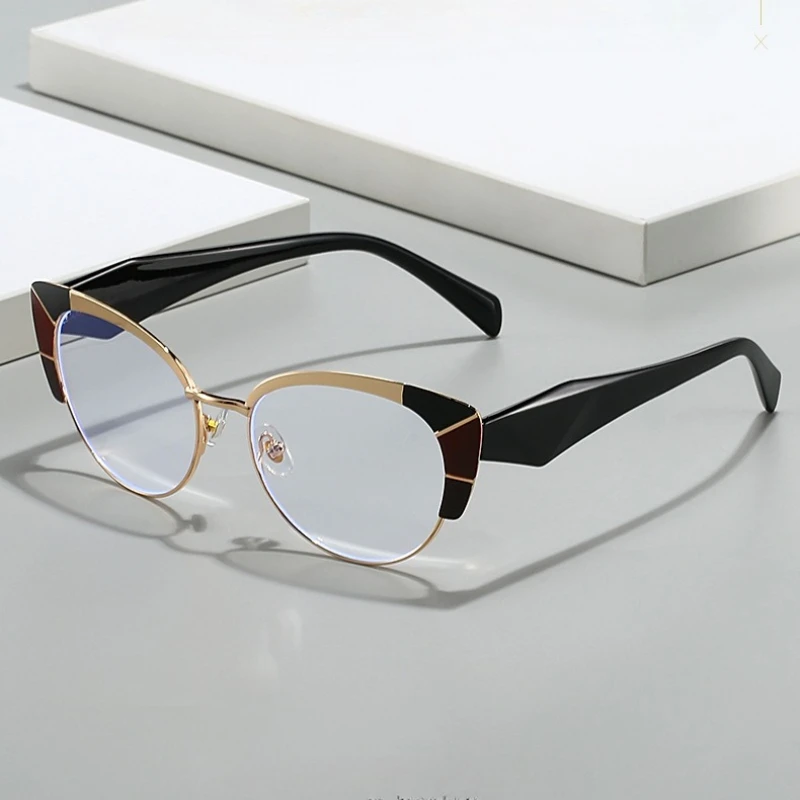 

Trendy 2025 Cat Eye Blue Light Blocking Eyewear Fashion Women Frames Anti-blue Light Stylish Instagram Popular Flat Lenses