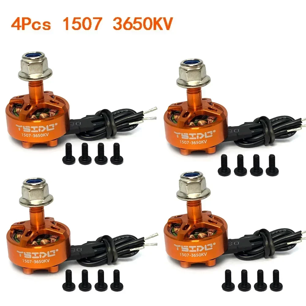 4Pcs1Pcs Moteur sans balais 1507 2550KV 3650KV 3-6S Lipo pour Drone de course télécommandé de 3 pouces Freestyle FPV Q