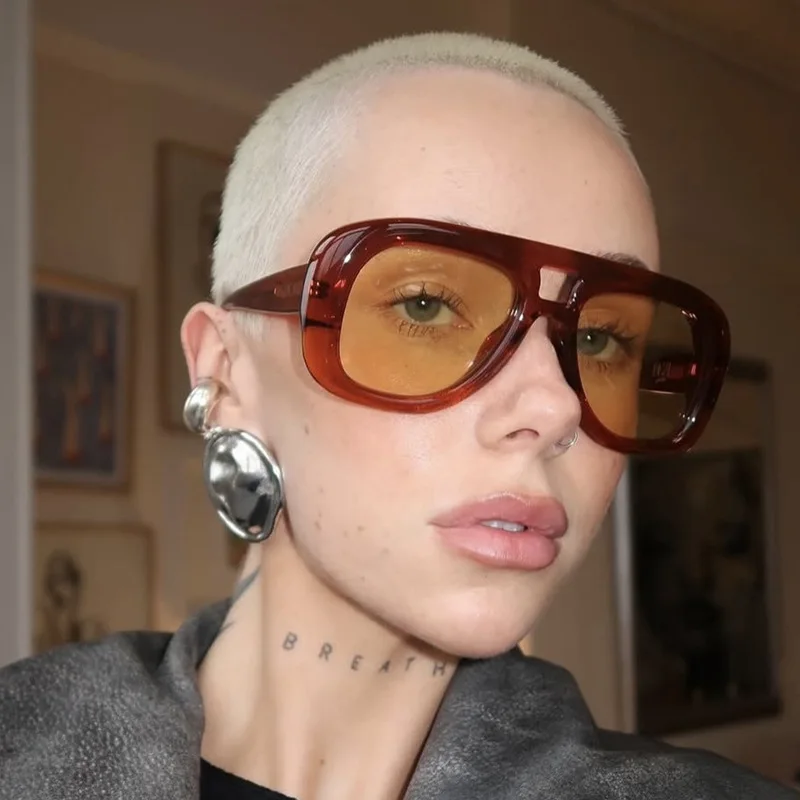 

Ladies' Pilot Sunglasses Retro Large Frame Sunglasses Unisex Punk Outdoor Fashion Sunglasses Cycling Glasses UV Protection