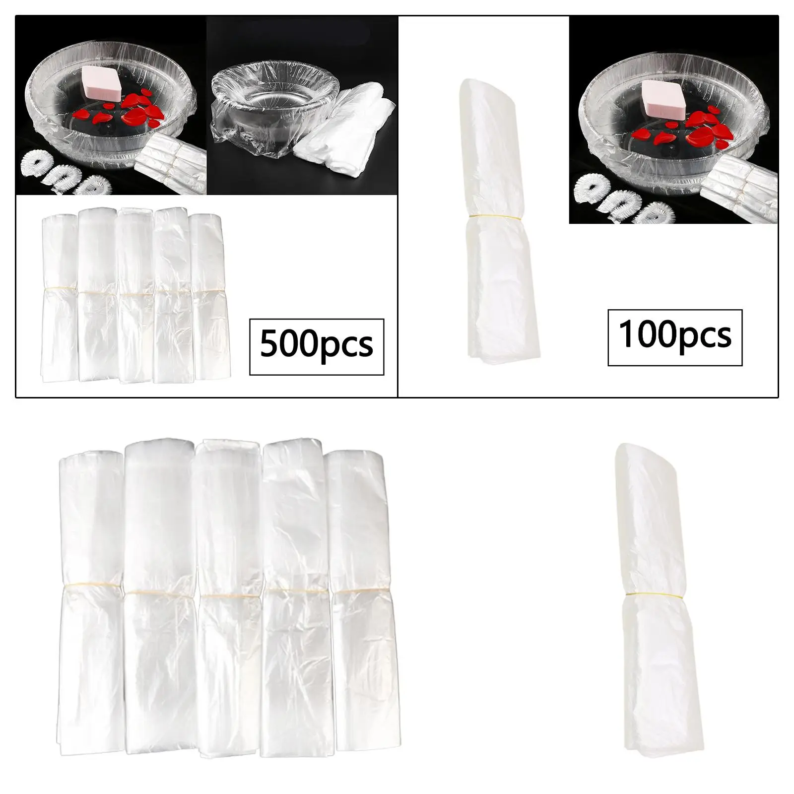 

SPA Liners Disposable Beauty Clear Basin Bags Pedicure Bath Liners for Facial