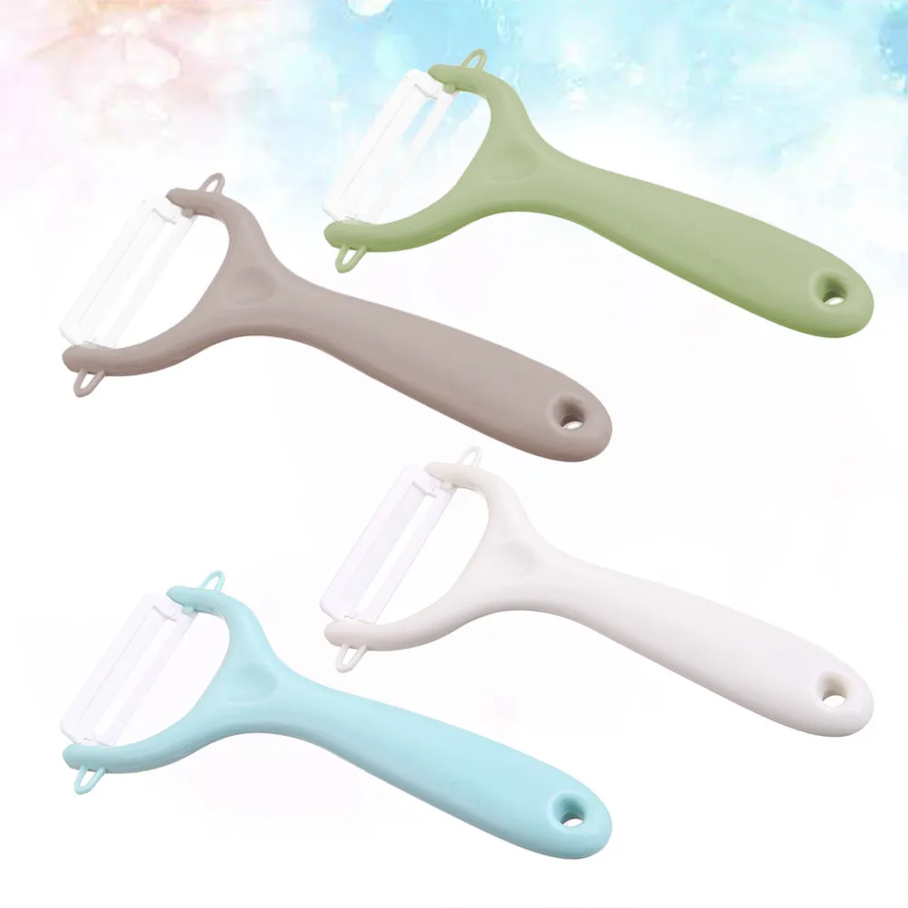 6Pcs Ceramic Kitchen Peeler Never Needs Sharpening Stays Longer Than Metal for Hard Produce Potatoes Carrots