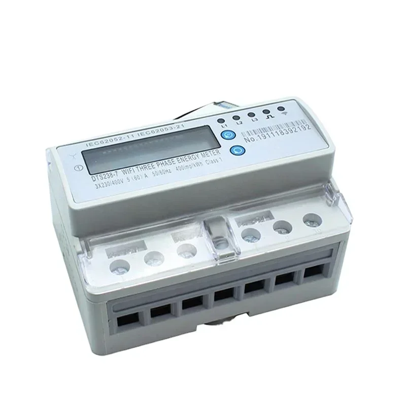 Three phase WIFI kwh remote control Smart Energy Meter 400V over/under voltage protection for Smart homefactory outlet