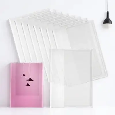 Fundas transparentes impermeables para libros, fundas protectoras transparentes para libros de texto, cuadernos, Protector de libros reutilizable, 10 Uds.