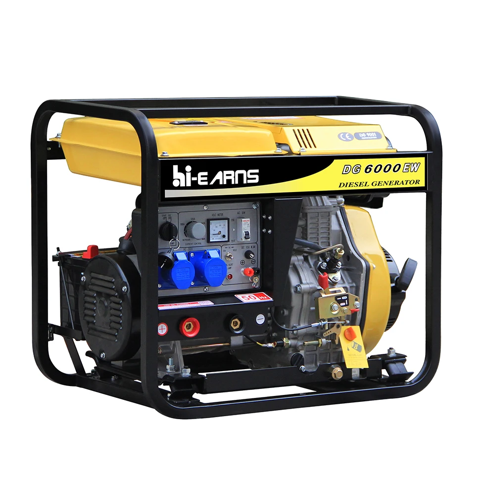 

hiearns 2KW 180A 50HZ 60HZ single phase portable power die·sel welder generator for machine