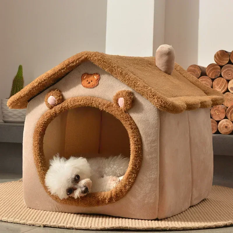 Enclosed Cat Kennel with Dirt-Resistant Material Detachable Washable Cat House Villa All-Season Indoor Outdoor Pet Shelter Large - view 2