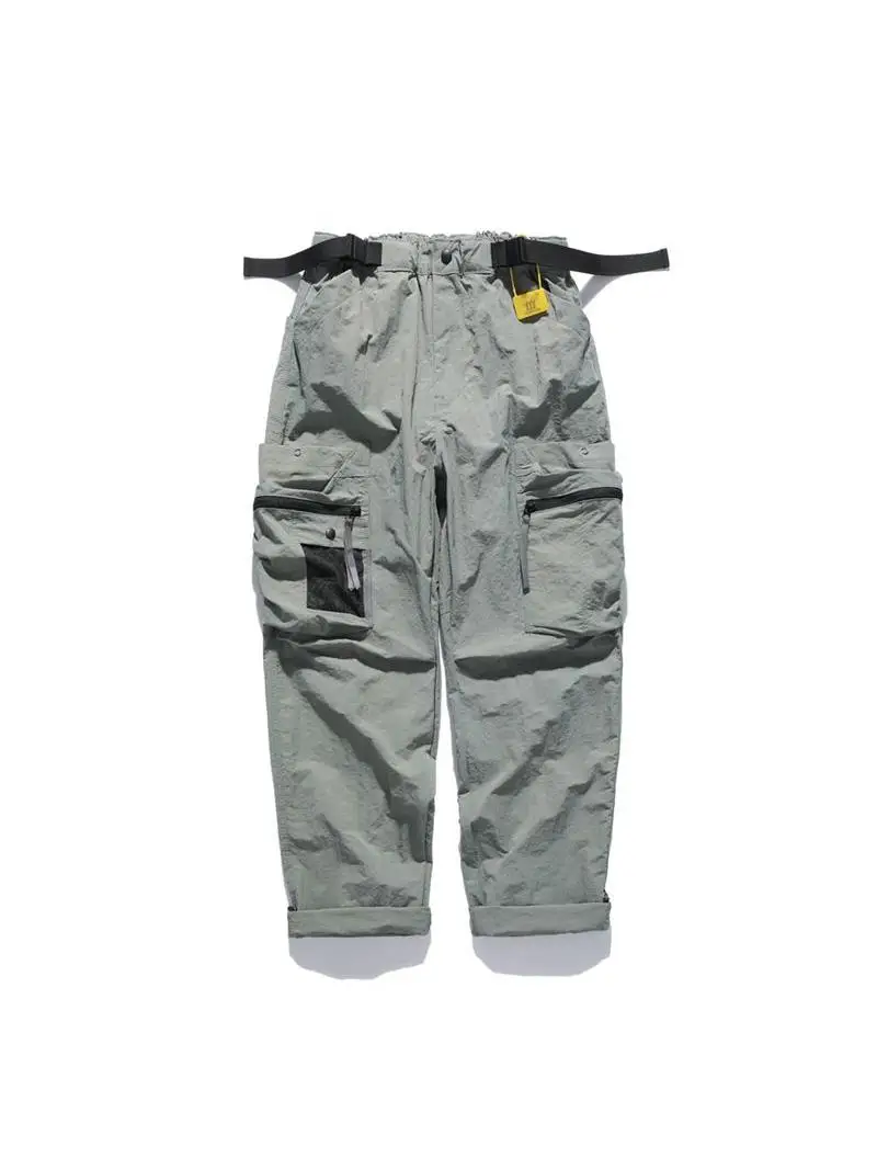 Japanese Outdoor Multi Pocket Functional Pants Men's Cityboy Loose Retro Casual Work Pants