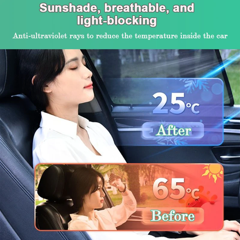 سيارة شبكة الشمس الظل لشركة هيونداي كونا 2024 اكسسوارات Kauai SX2 MK2 2024 2025 2026 المغناطيسي الشمسيات الزجاج الأمامي نافذة أقنعة #3