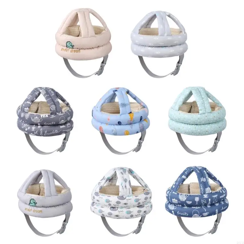 

R6FD Protective Toddler Helmets Breathable Cotton Safety Hat Cushioned Baby Protective Helmets for Learning to Walk & Play