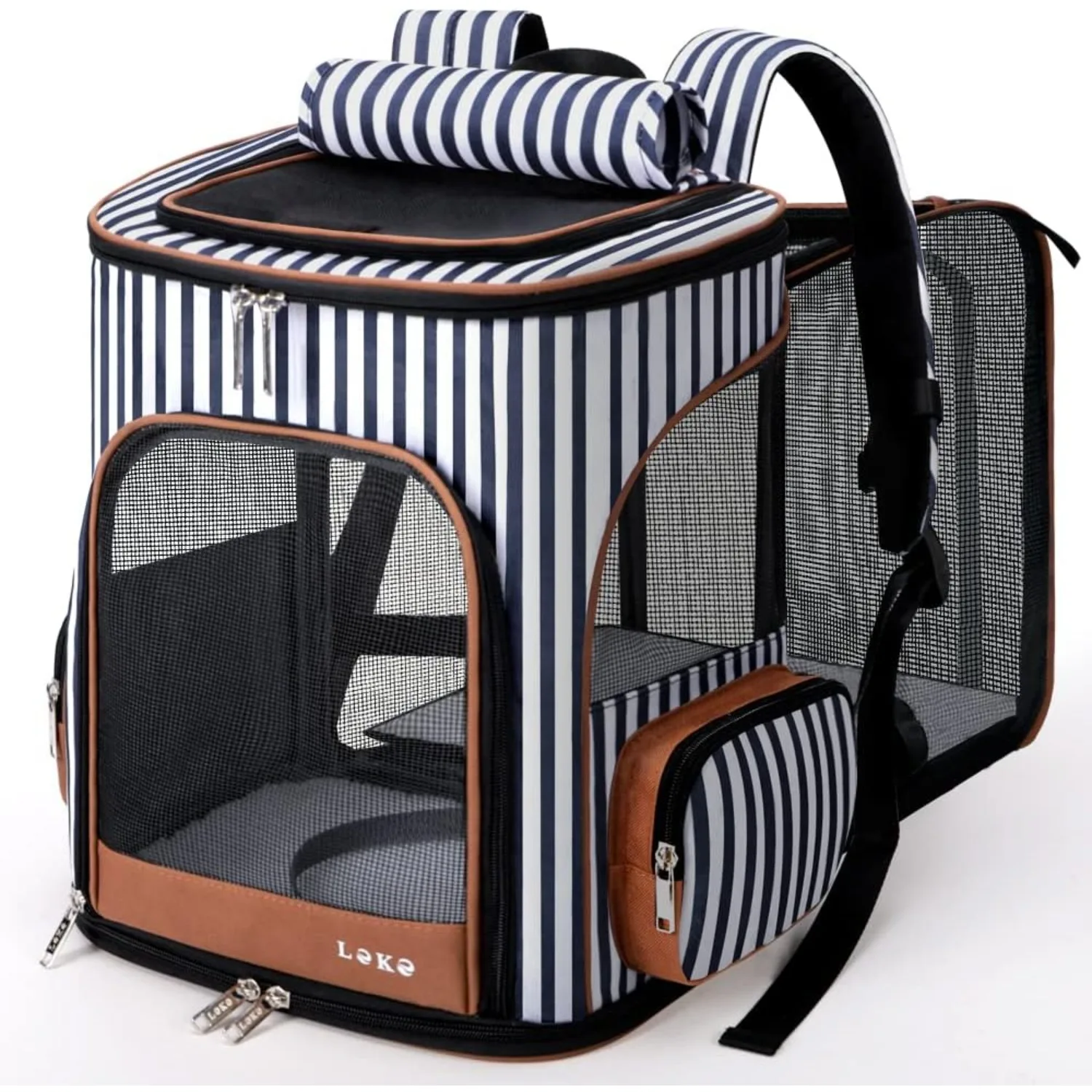 

Cat Backpack Expandable Pet Carrier Backpack for Small Cats and Dogs, Airline-Approved Foldable Dog Carrier Backpack with Inner
