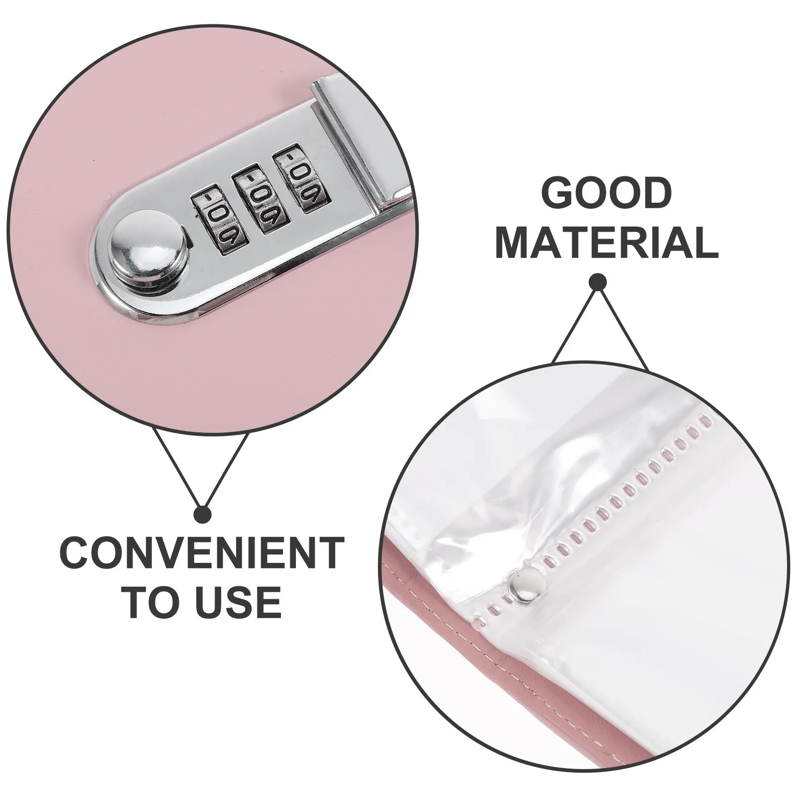 잠금식 현금 저축 책 비밀번호 디자인 다기능 예산 관리기 카드 영수증 및 소형 귀중품 수납용 포켓 포함