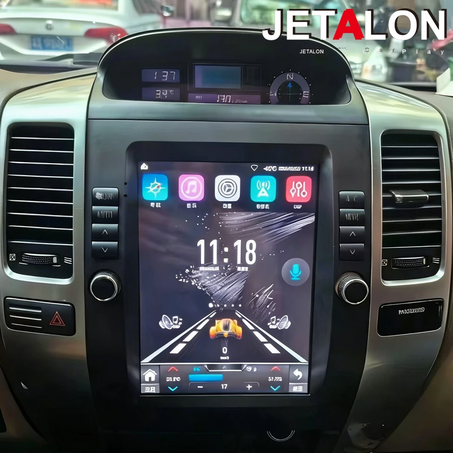 10.4inch Vertical Screen For Lexus GX470 Radio For Toyota Land Cruiser 120 Prado 2002-2009 Stereo Car Radio Android 15 Head Unit