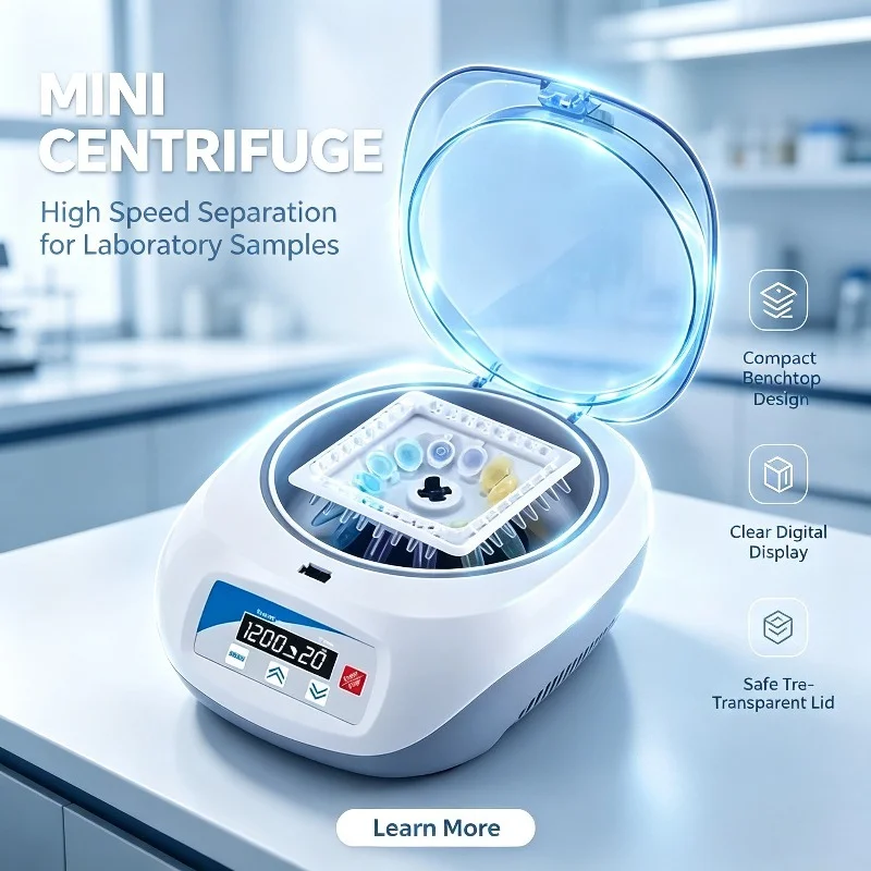 Mini Low Speed Desktop Centrifuge Room Temperature Small Lab Centrifuge For Blood Sample Test Tube Separation Clinical Use