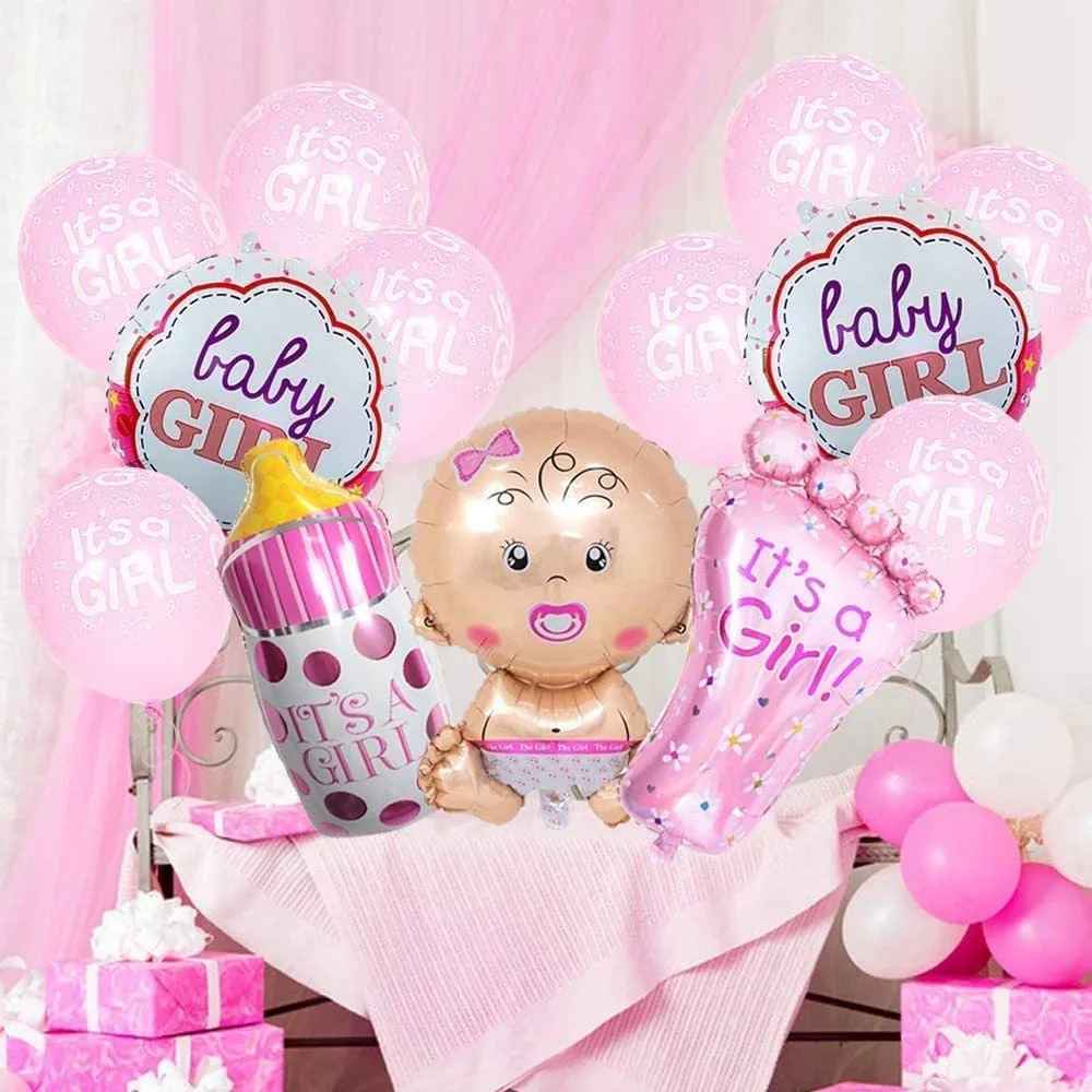 13 Stück Babyparty-Dekoration für Jungen und Mädchen, Es ist ein Junge, es ist ein Mädchen, Baby-Luftballons, Geschlecht offenbaren, Kindergeburtstag, Taufe, Party – Detail 5