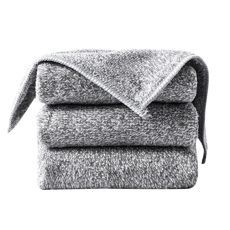 

Bamboo Charcoal Fiber Cleaning Cloth Rags Thickened Water Absorbent Towels Kitchen Non-Stick Oil Rags Car Cleaning Dishcloth