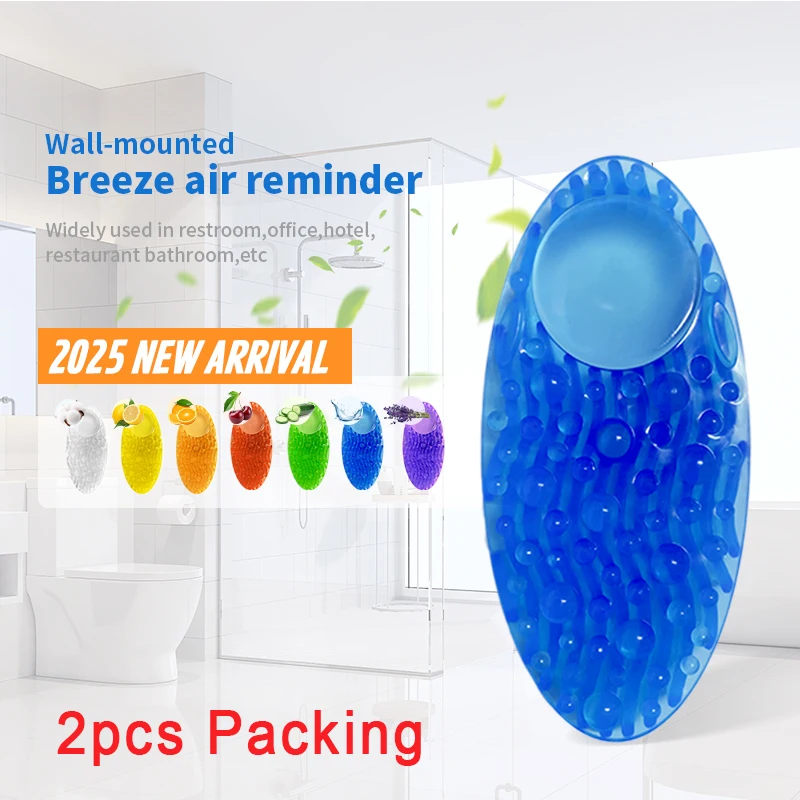 2 Piece Air Freshener Urinal Screen Deodorizer Mats Aromatic Remove Odor Bathroom Toilet Release Fragrance Wall Hanging