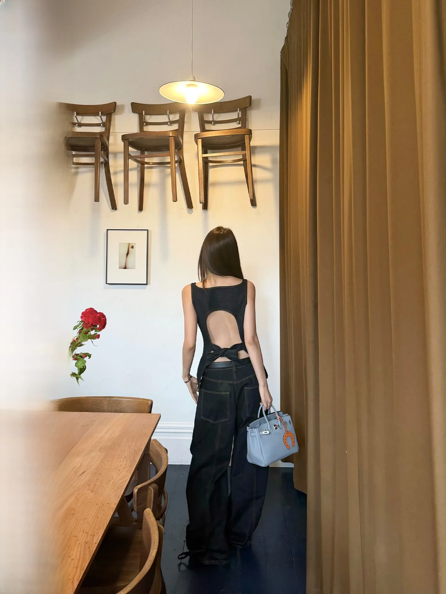 

Ranwear Exclusive Retro Bal Vest And Straight Leg Wide Leg Pants Denim Set Women's Faion Summer Outfit Casual Commute ...