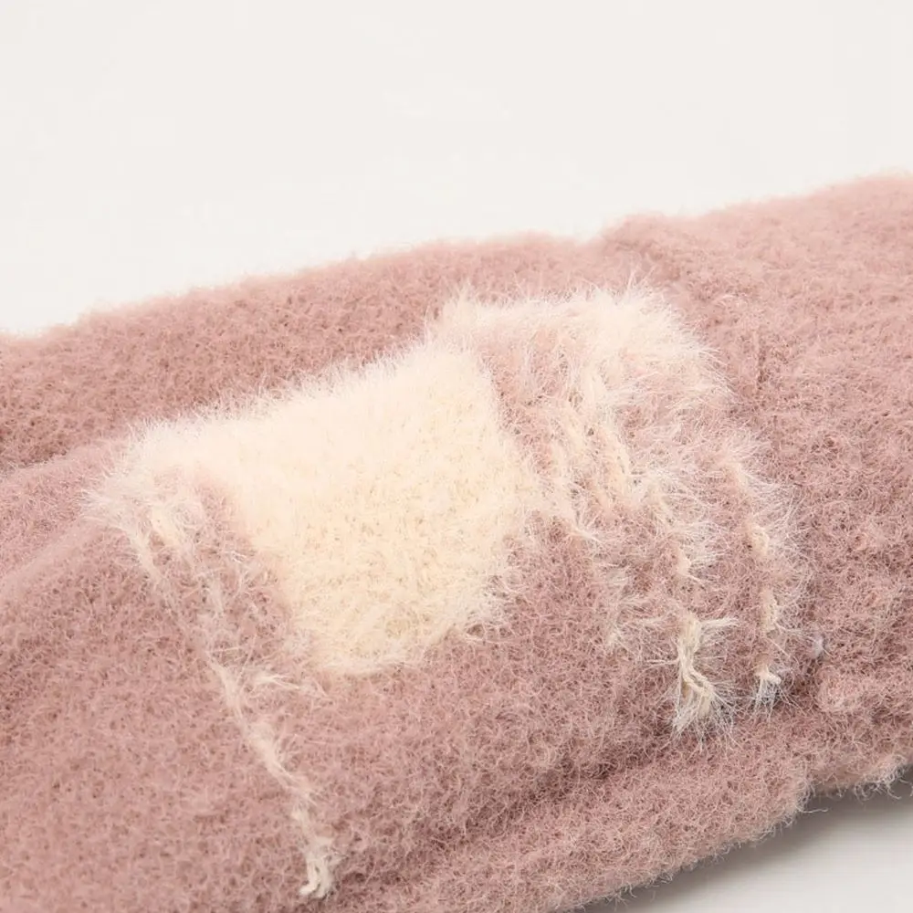 Simples grosso de malha feminina mais veludo elástico luvas de condução luvas femininas luvas de lã luvas de tela de toque