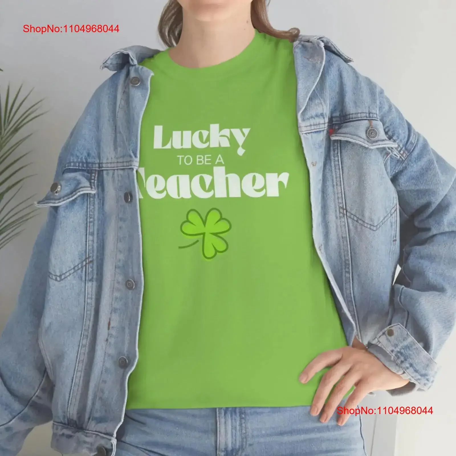 Lucky to be a Teacher shirt st patricks day educator green clover march clothes vintage Washed Slightly Versatile Breathable #1