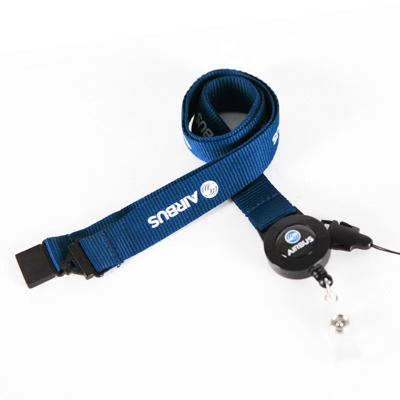 Airbus AIRBUS Boeing Classic Metal Buckle Wide Lanyard, Easy Pull Buckle Badge Work ID Card Holder Sling