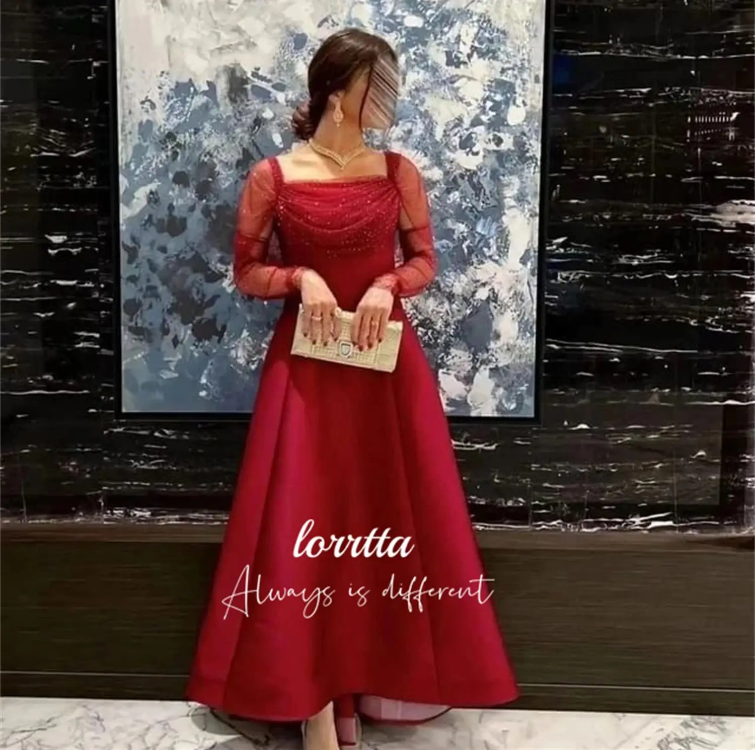 Line A Elegant Dress Satin Evening Deep Customized Long Party Dresses for Formal Occasions Luxury Robe De Soiree Femmes Woman