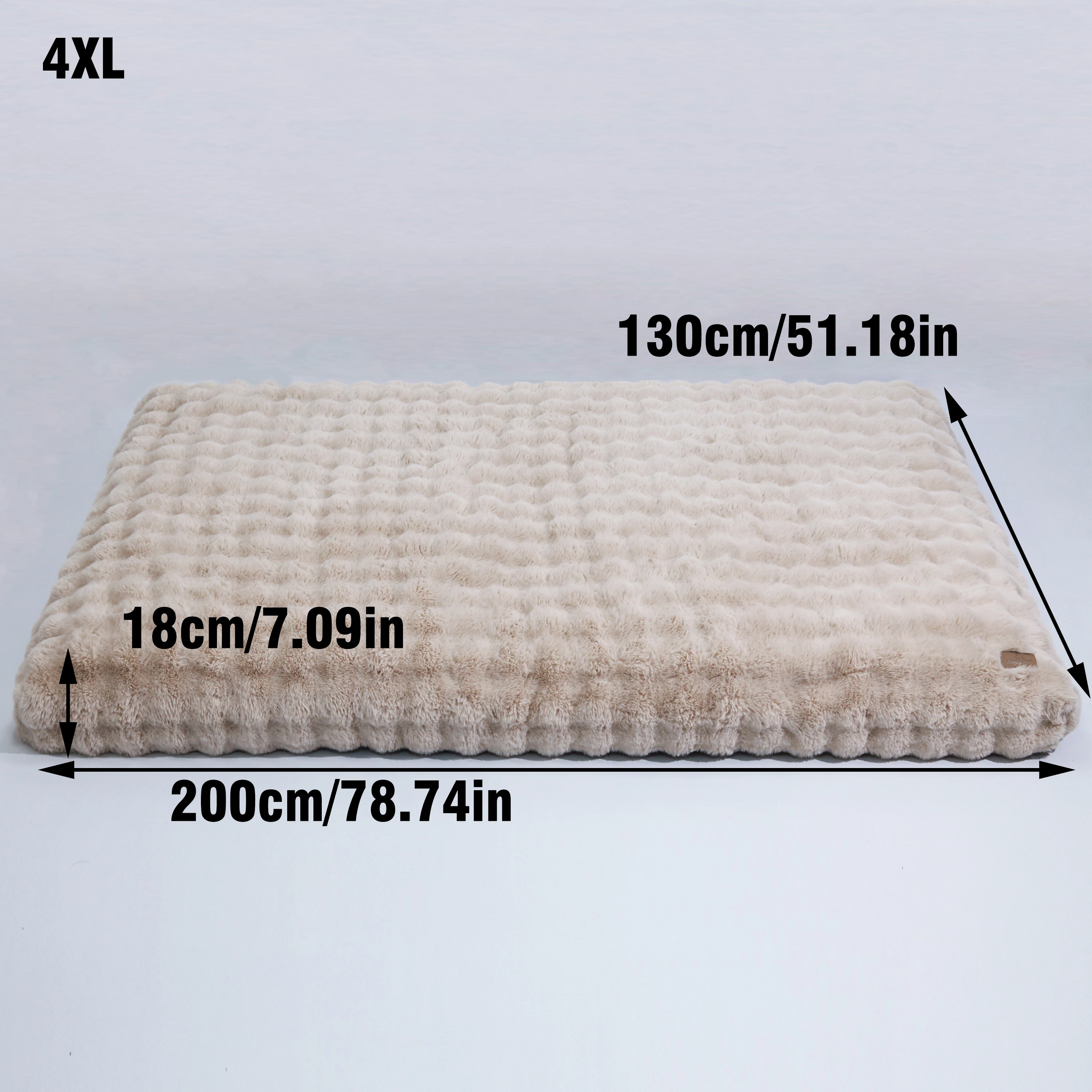 Fluffy Dog Crate Bed for Extra Large Dogs, Plush Faux Fur Crate Pad, Calming Anti Anxiety Dog Bed, Washable Soft Warm Crate