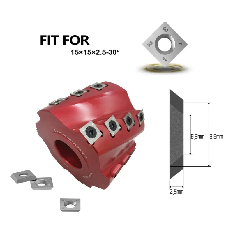 15mm Square Cutter Insert Inserts Helical Nnives 15x15x2.5