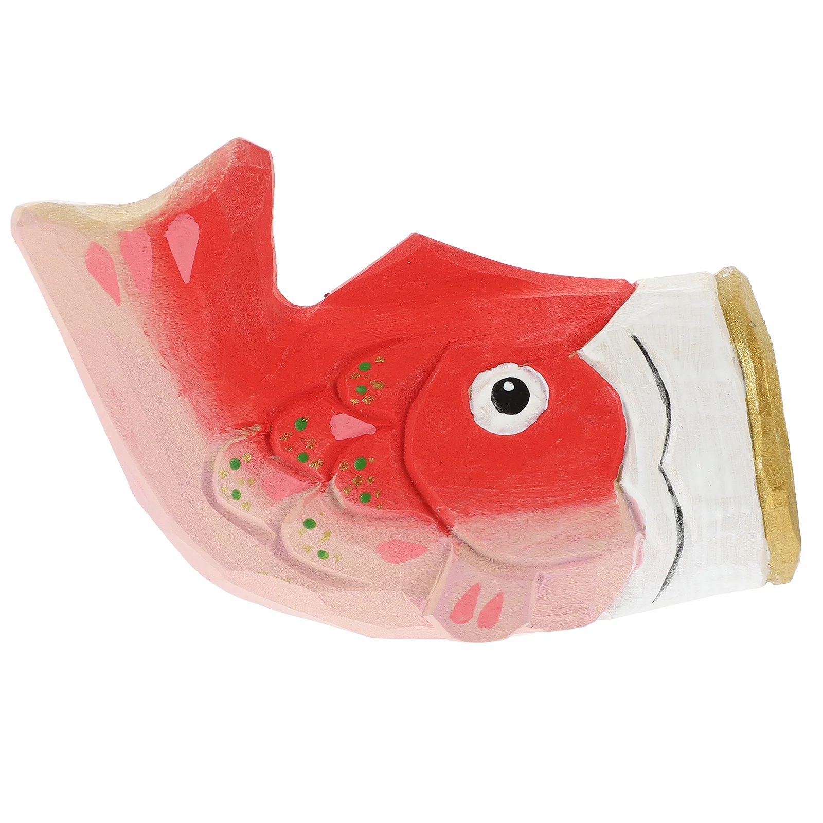 

Wooden Carp Statue Rustic Charm Wealth Good Luck Desktop Ornament Modern Farmhouse Style Decor Carp Decoration