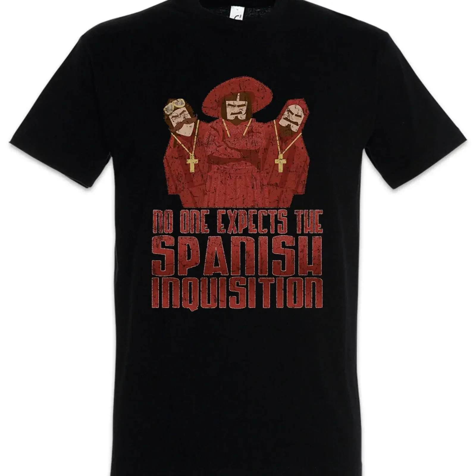 No One Expects The Spanish Inquisition Men's T Shirt Monty TV Python Cult Image 1 of 3 vintage Washed Breathable Soft Stretched