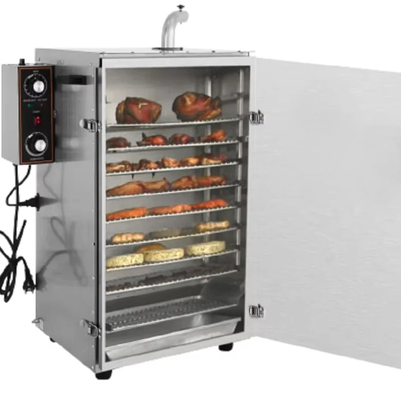 

New catering equipment, stainless steel electric meat and fish four-temperature control high-efficiency smoker