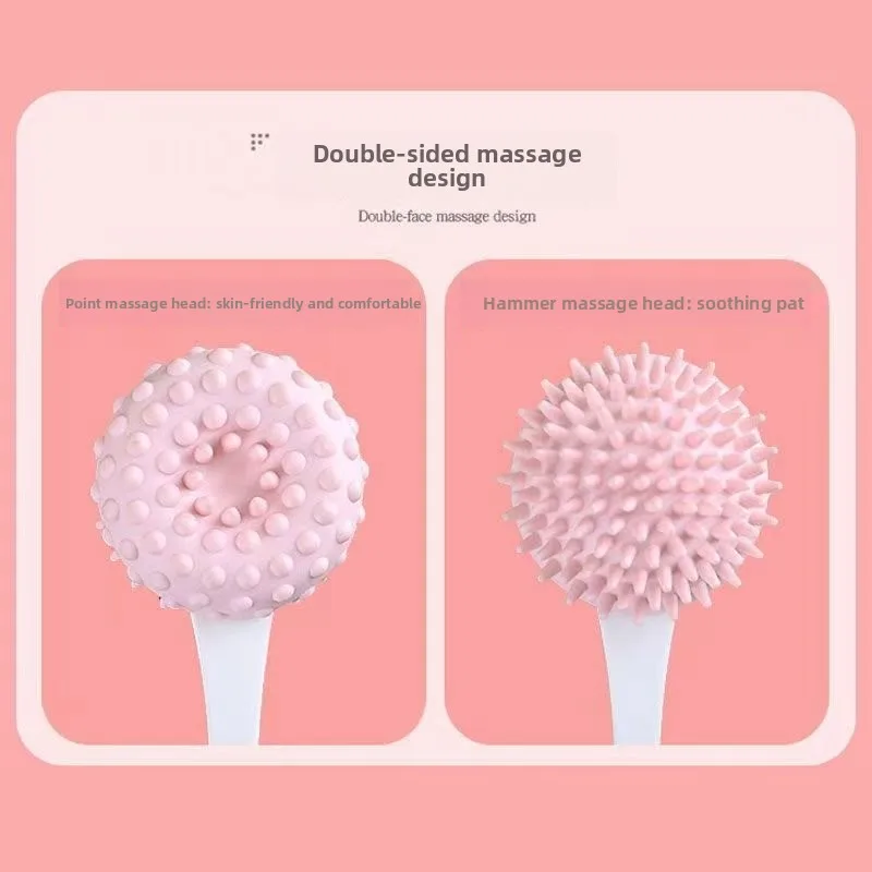 Handheld Massage Hammer Meridians Back Knock Massage Hammer Back Massage Leg Relaxing Massager Double Head Percussion Massager