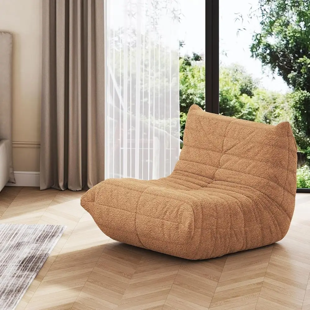 

Bean Bag Chair or Adults, Teddy leece Togo Chair, Giant, Memory oam, or Living Room and Bedroom, Single, Brown