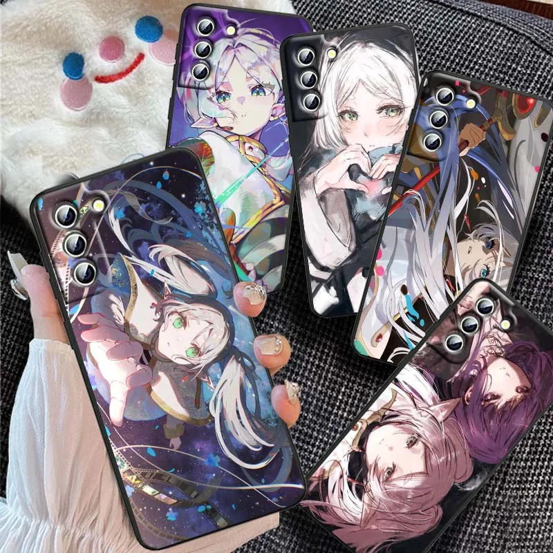 

Frieren Himmel anime Cool Phone Case For Samsung Galaxy S25 S24 S23 S22 S21 S20 S10 Ultra Plus FE 5G Black Soft TPU Cover