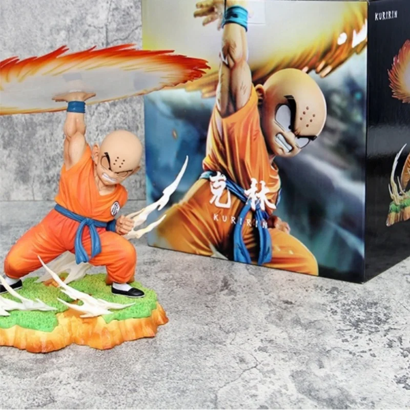 

Dragon Ball Z Krillin Манга Цветная коллекционная фигурка CS с диском Destructo Сцена База Аниме Модель Статуя Подарок для фанатов