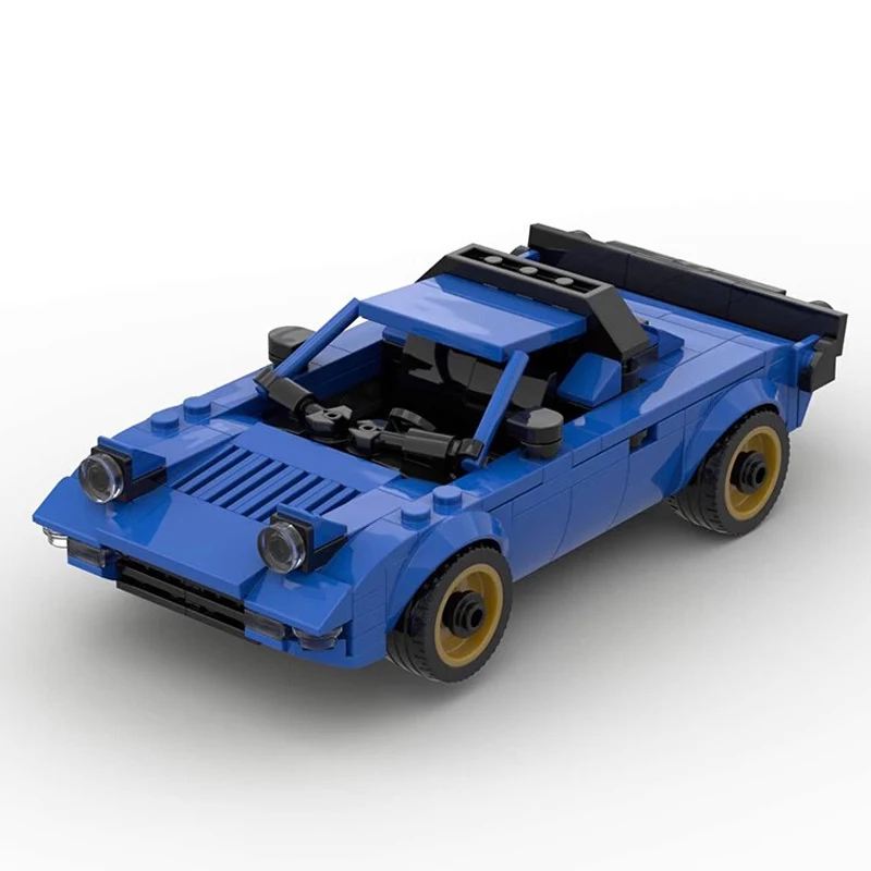 MOC Technical Car Speed Champions Lancia Stratos Vehicles Sets Creative Supercar Building Blocks Kid Toys Boys Christmas Gift