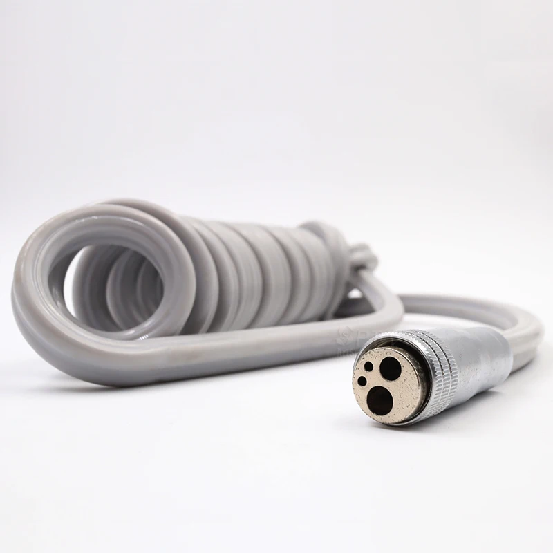 

1 Pcs Dental Parts Dental Spiral Tube composite pipe 4-hole Dental Handpiece Hose with Adaptor Medical Equipment