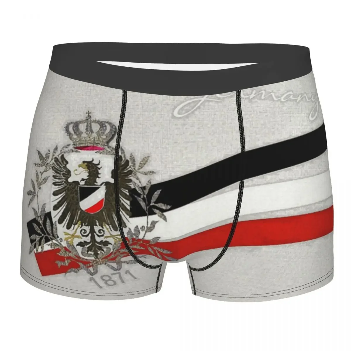 German Empire Eagle Flag 1871 Boxer Shorts For Homme 3D Printed Germany Patriotic Underwear Panties Briefs Stretch Underpants